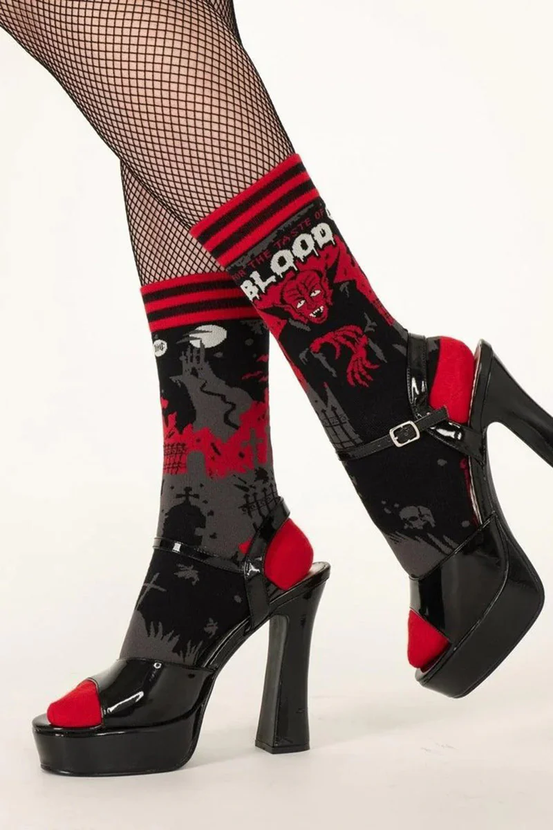 Dracula's Bloodlust Crew Socks - Image 6