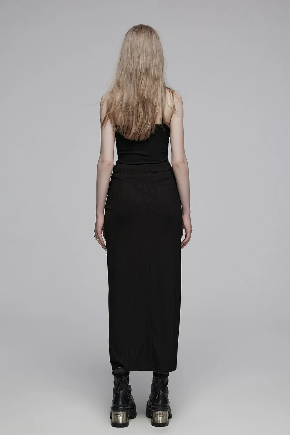 Draped High Split Skirt - Image 5