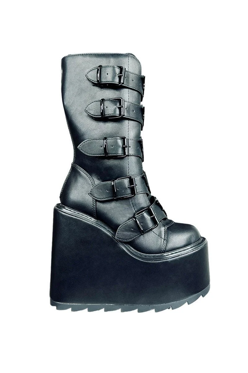 Dune Bat Goth Platform Boots [Blackout] - Image 3