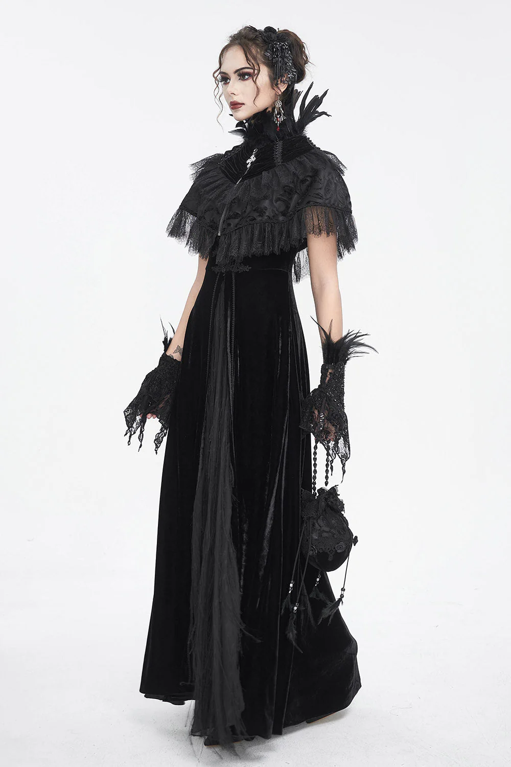 Evermore Raven Feather Cape - Image 6