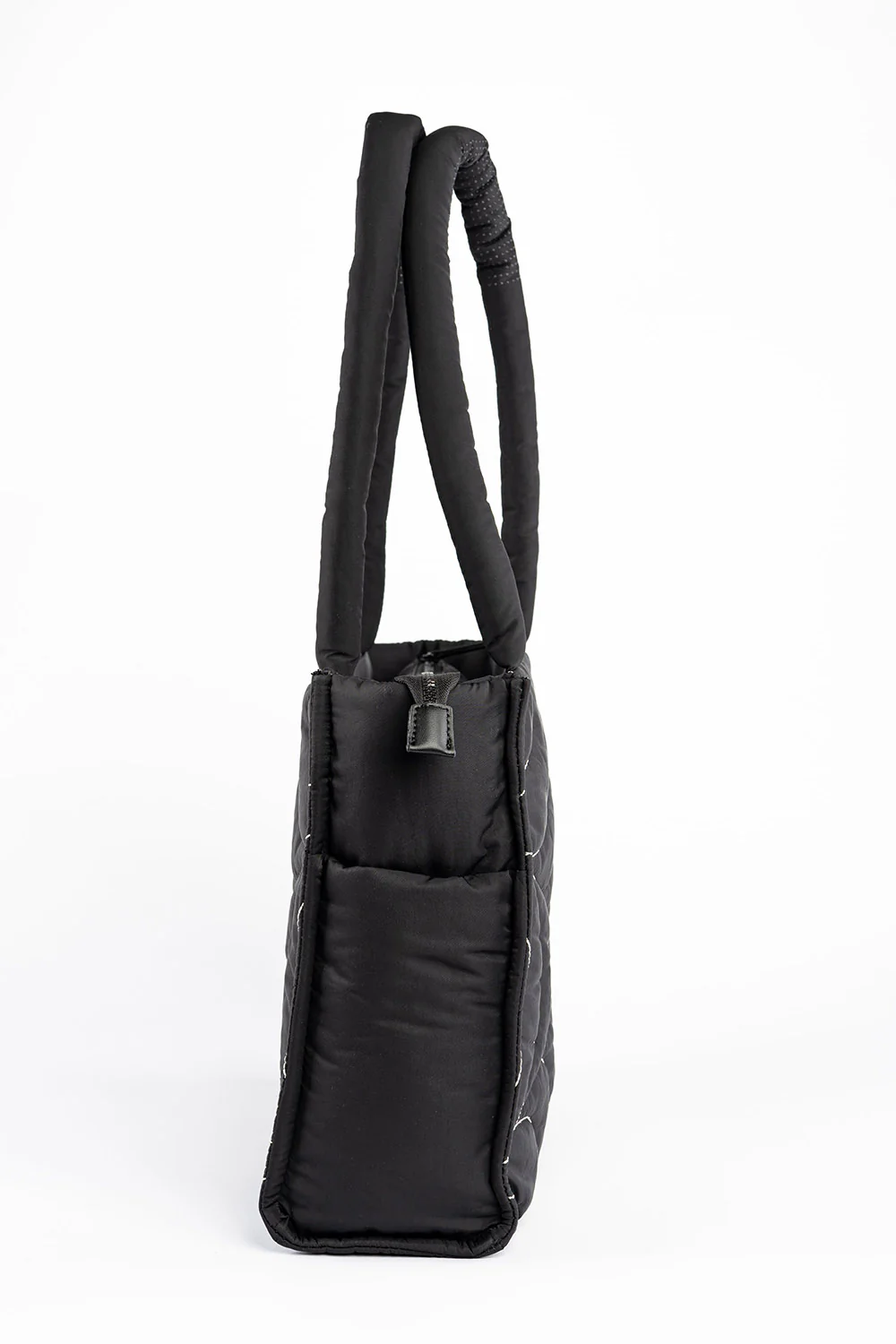 Eco Friendly Nylon XL Spiderweb Puff Tote [BLK/WHT Spiderweb] - Image 4