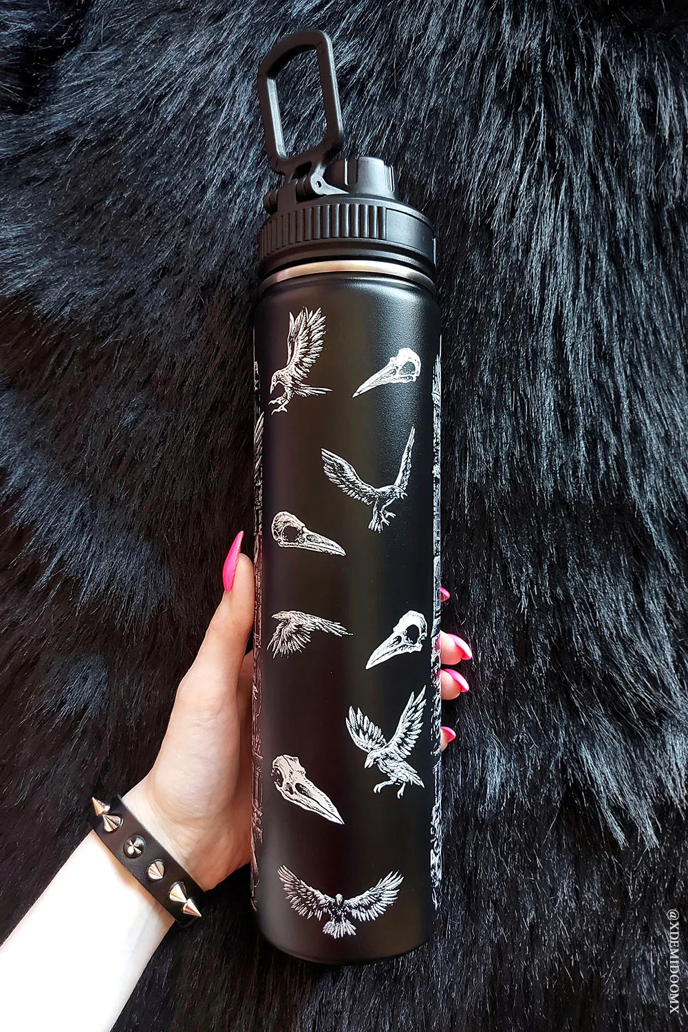 Edgar Allan Poe 24 Oz Water Bottle Tumbler - Image 3