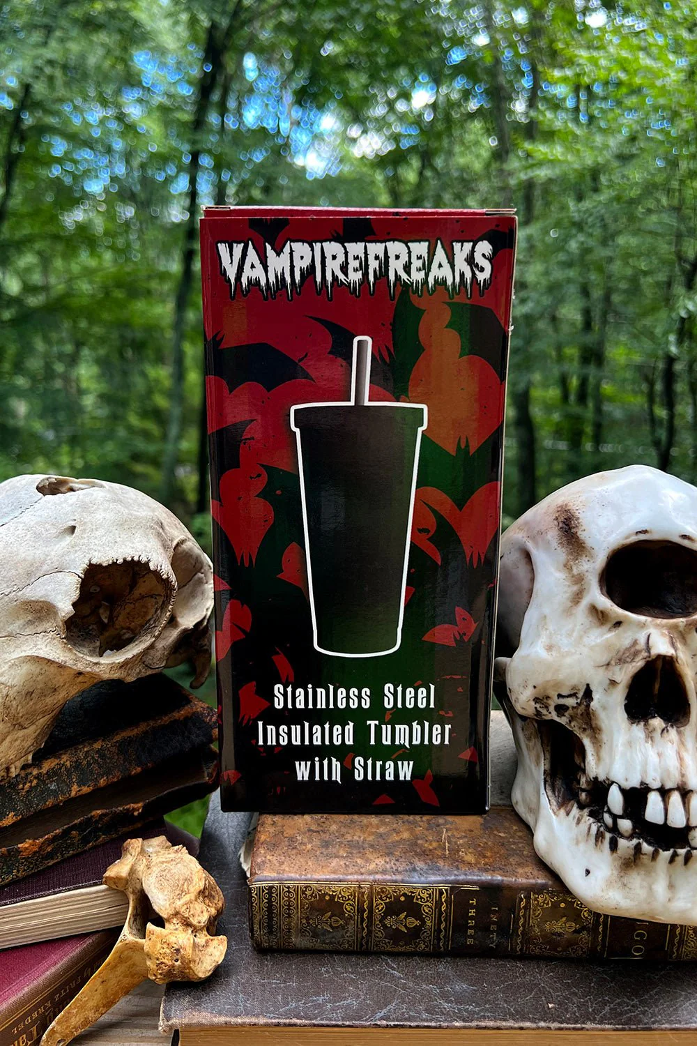 Edgar Allan Poe Cold Brew Tumbler with Straw - Image 12