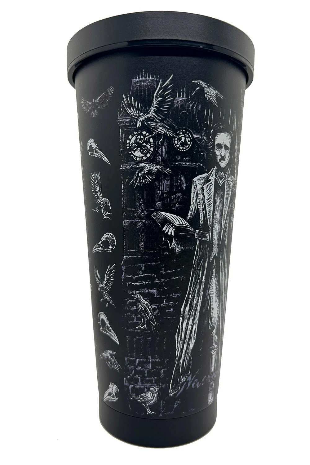 Edgar Allan Poe Cold Brew Tumbler with Straw - Image 9
