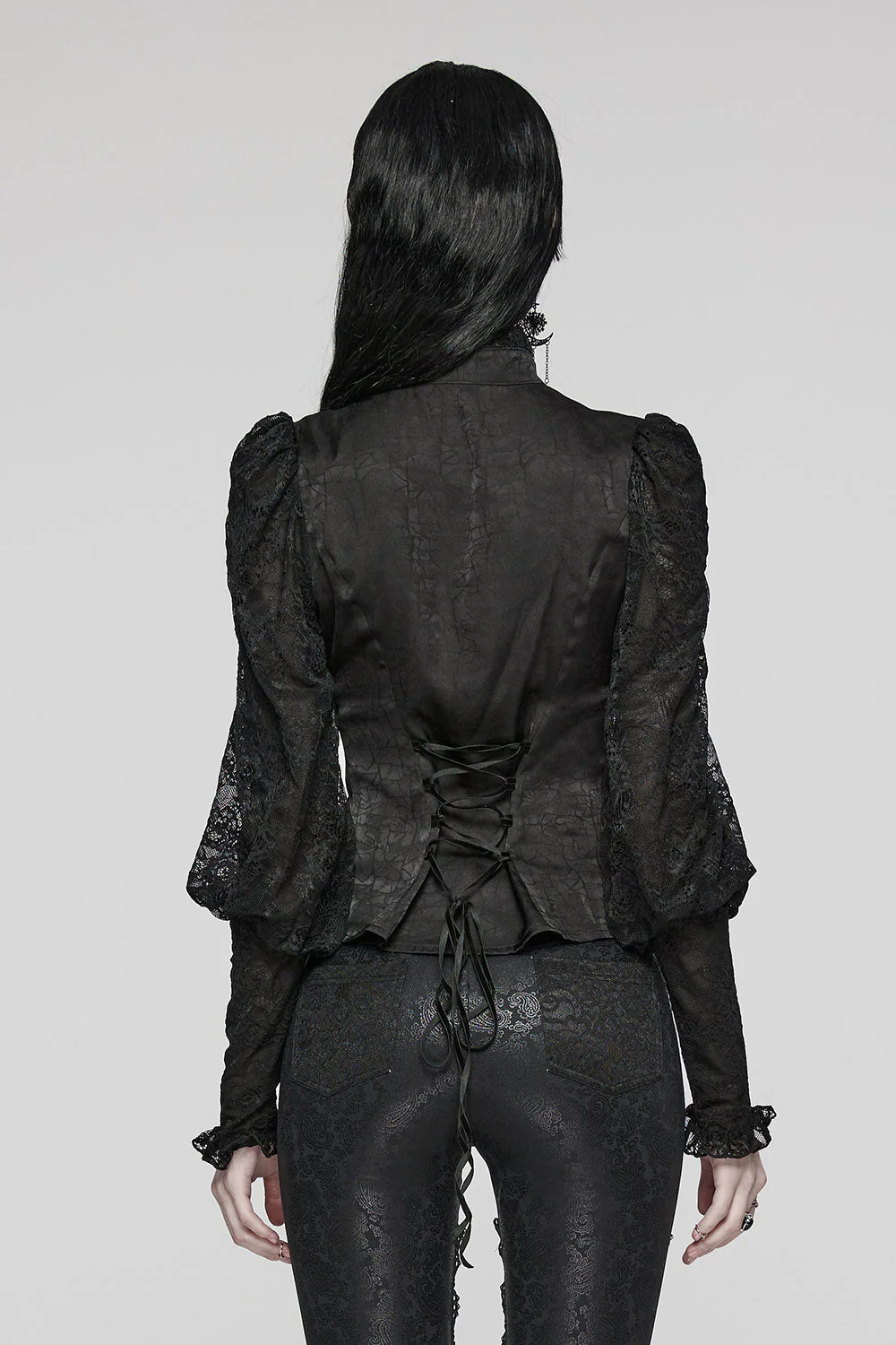 Edwardian Goth Button-Up Blouse - Image 2