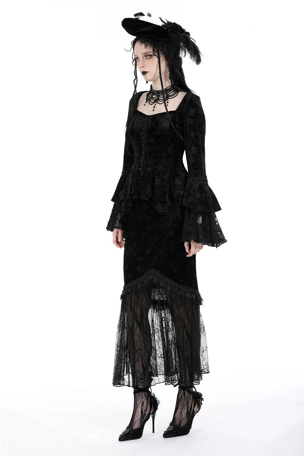Edwardian Rose Fishtail Skirt - Image 3