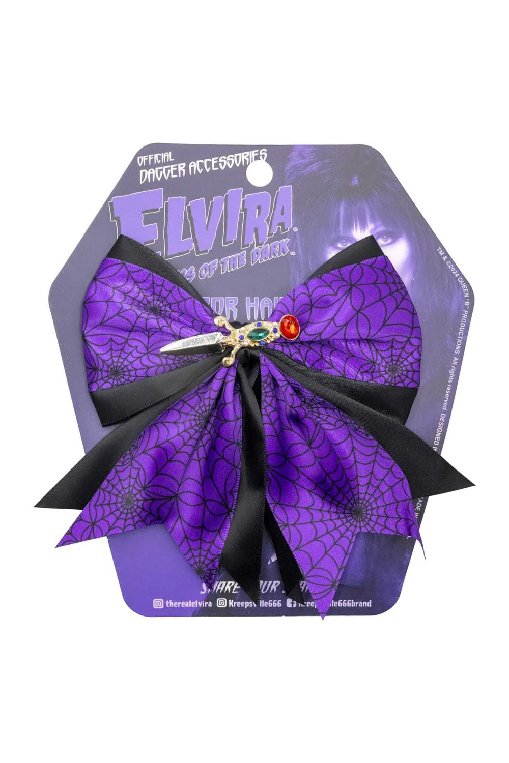 Elvira Dagger Hair Bow - Image 4
