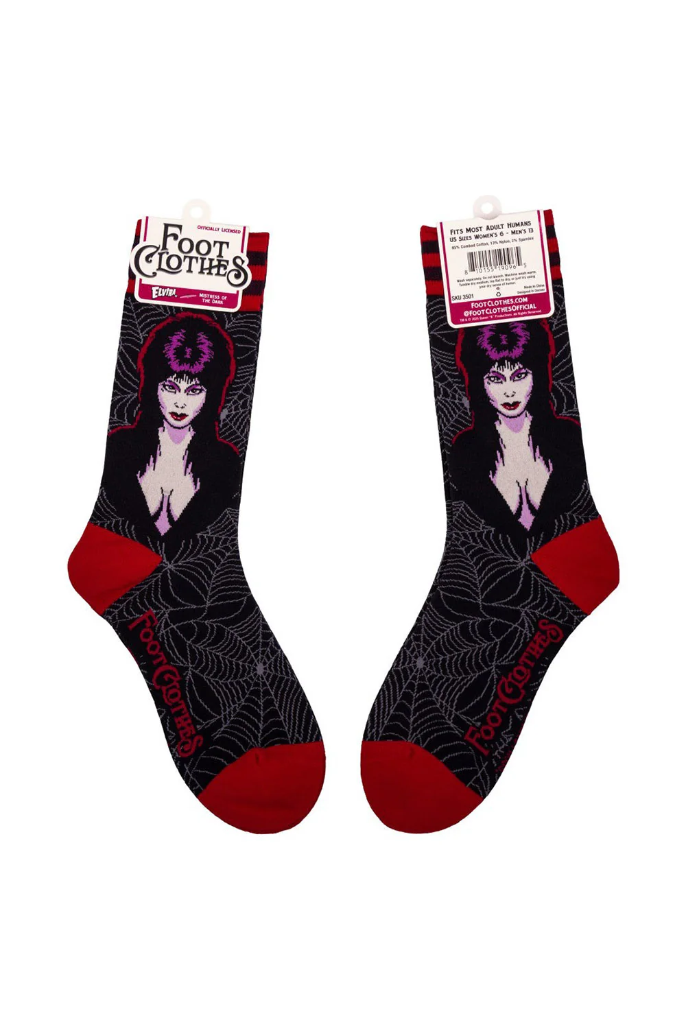 Elvira Mistress of the Dark Crew Socks - Image 6