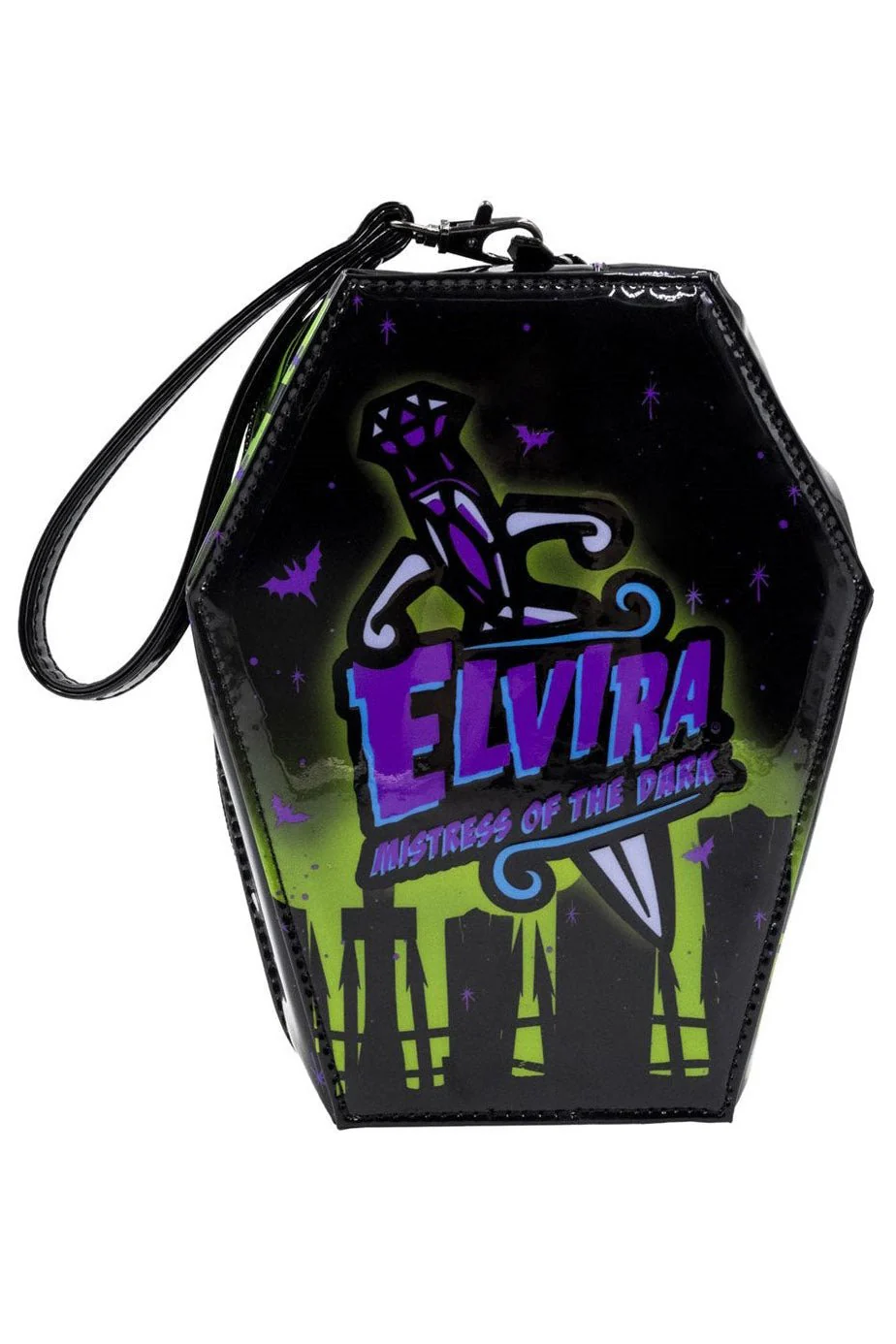 Elvira Pumpkin Queen Coffin Wristlet Purse - Image 3