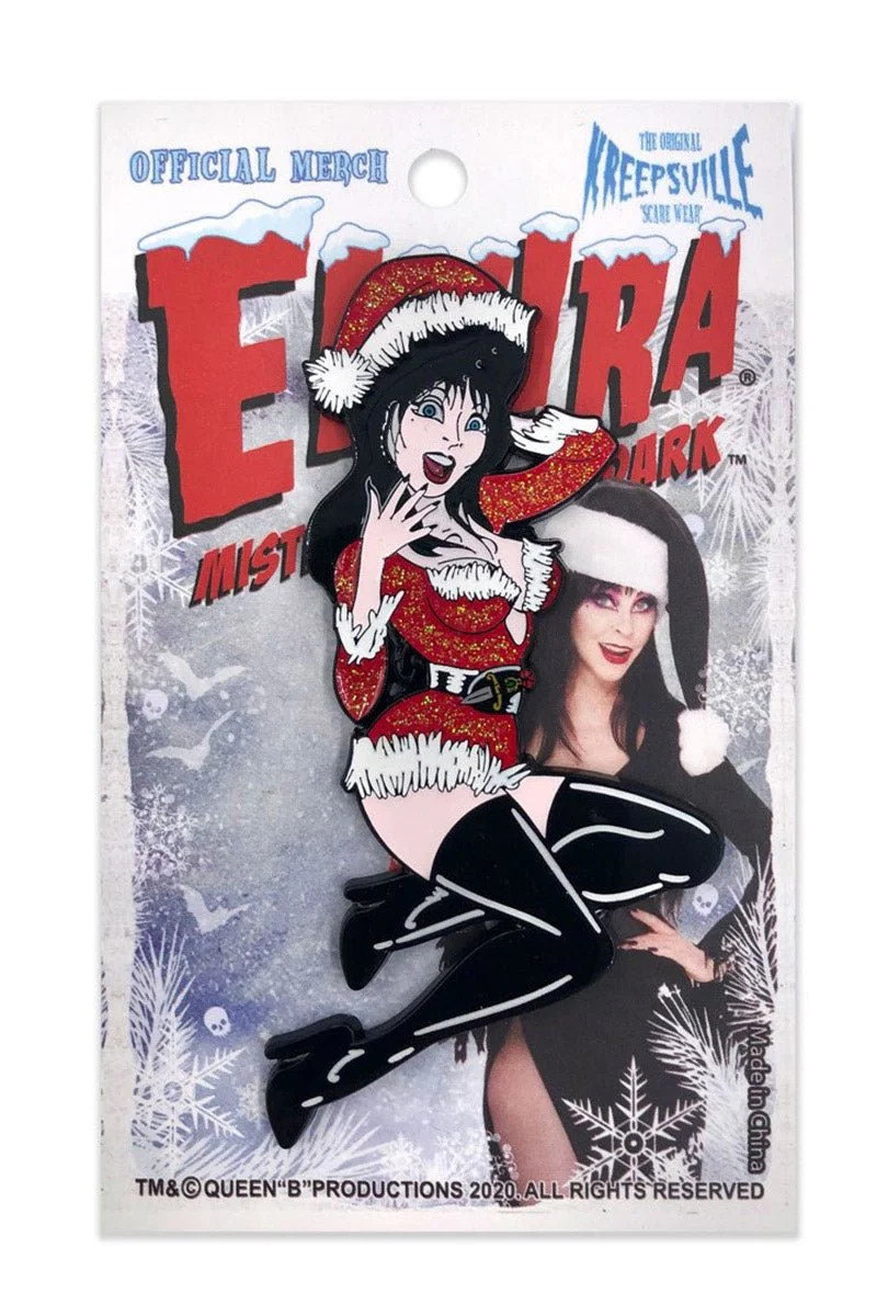 Elvira Santa Suit XL Enamel Pin - Image 2