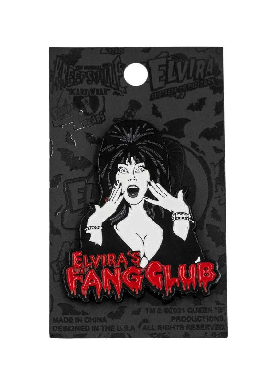 Elvira's Fang Club Enamel Pin - Image 2