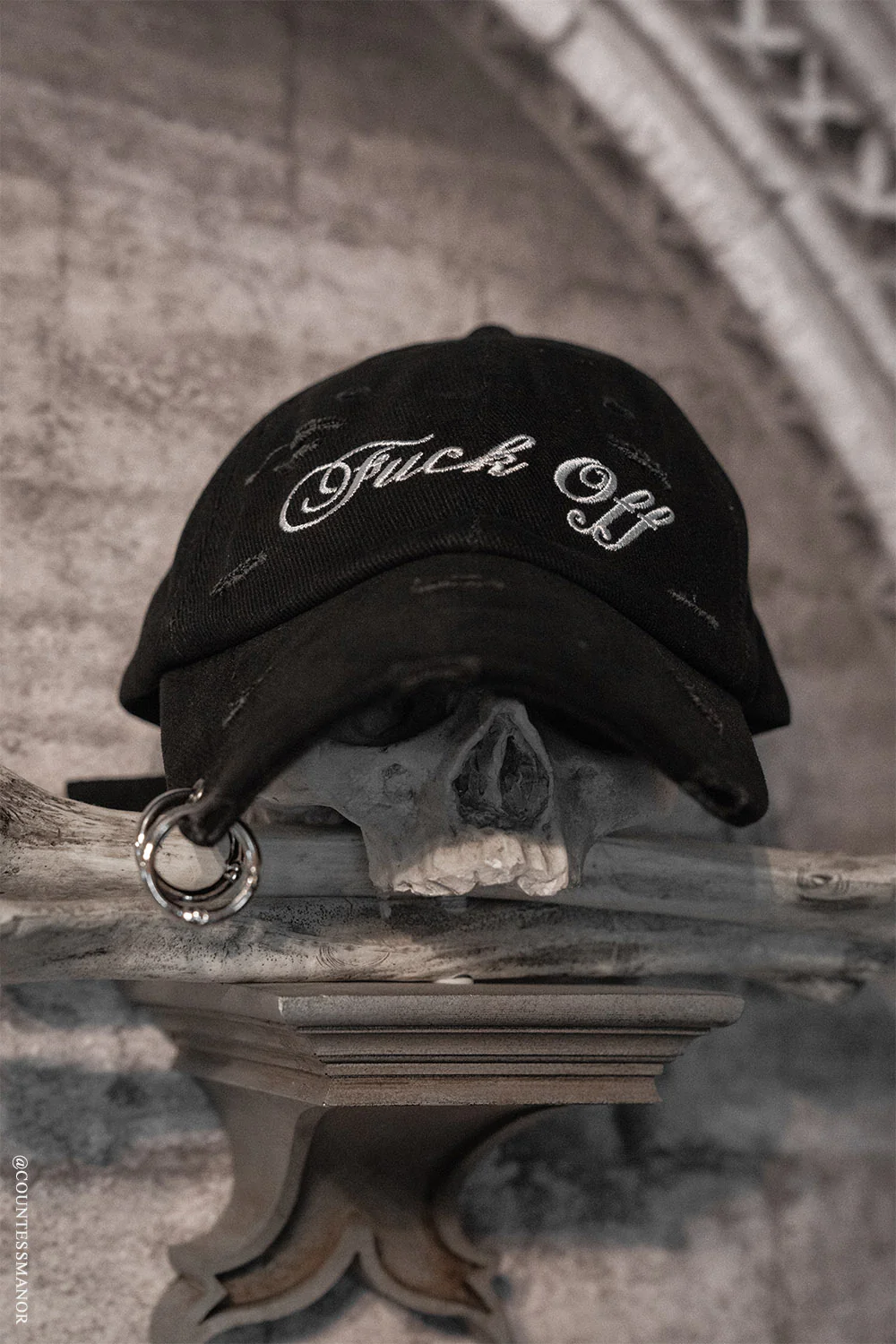 F*ck Off Pierced Baseball Cap - Image 4