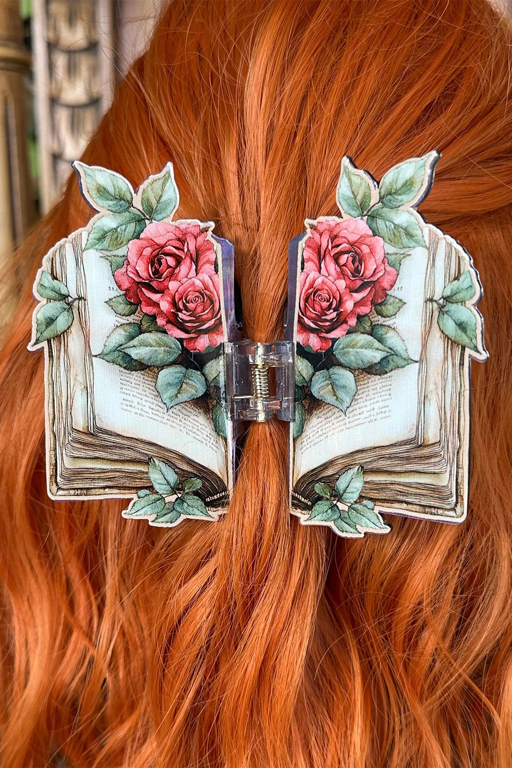 Fairytale Book Butterfly Hair Claw Clip