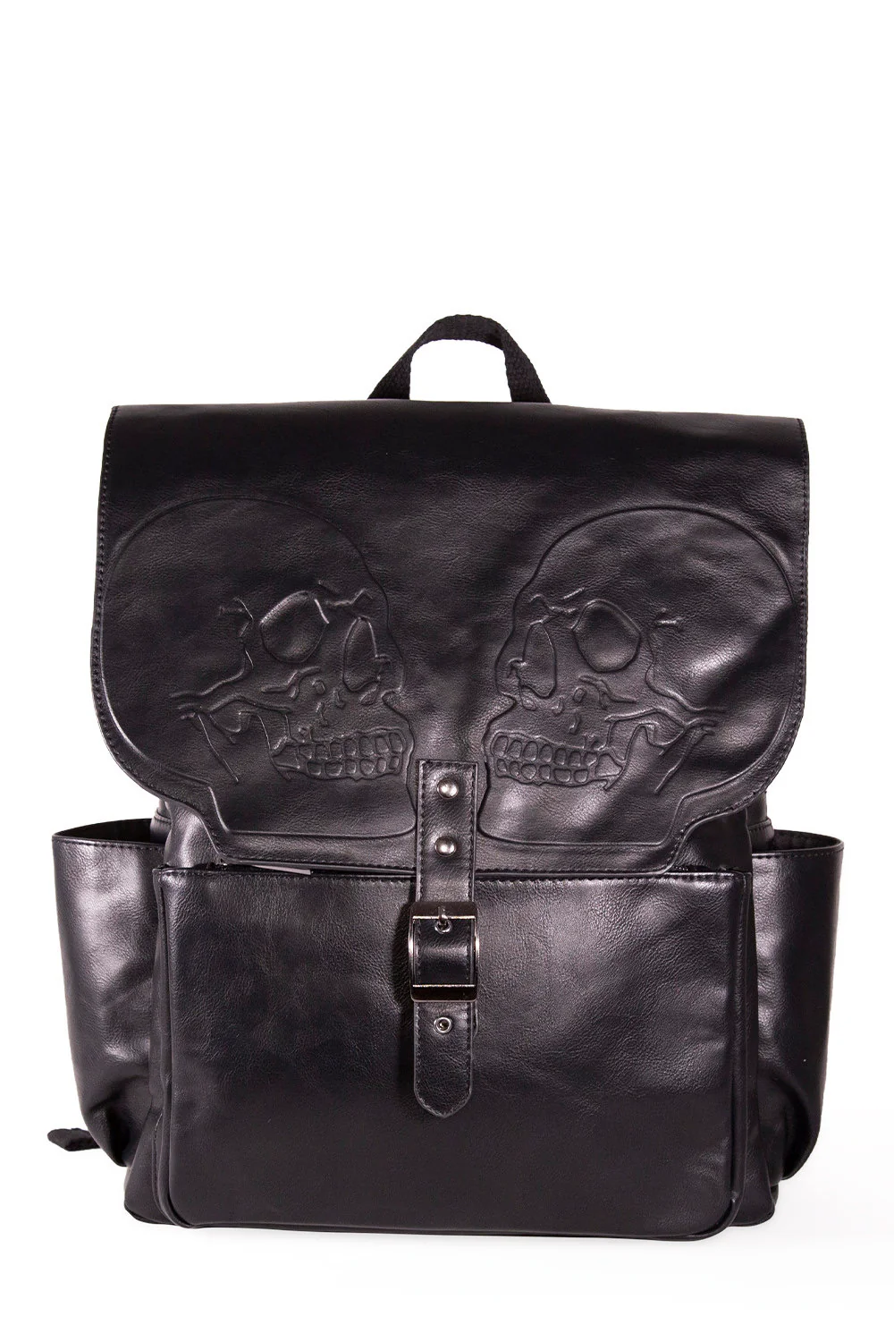 Vegan Leather Skull Backpack
