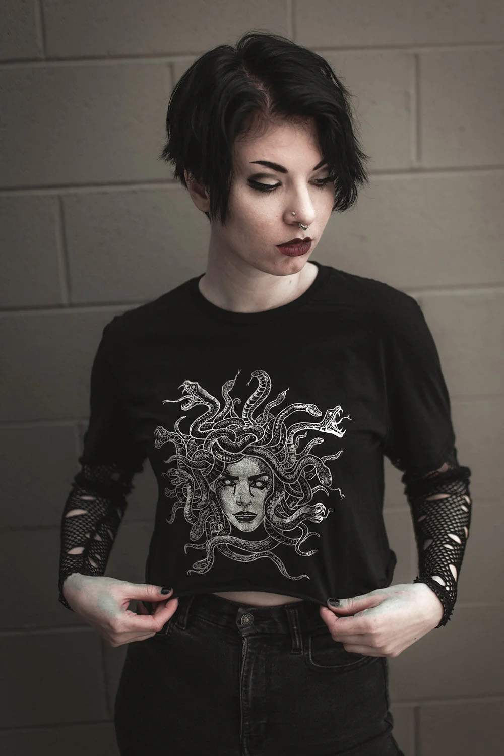 Fishnet Medusa Crop Top - Image 6