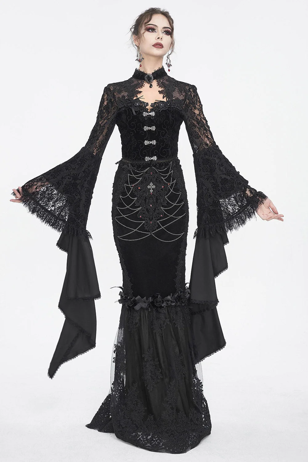 Flared Sleeve Boudoir Blouse