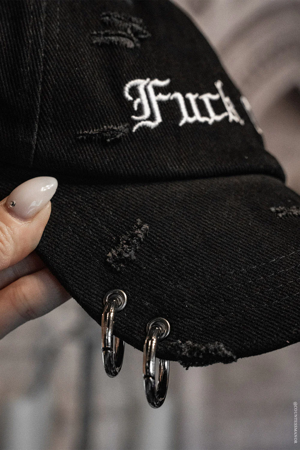 Fuck This Pierced Baseball Cap - Image 5