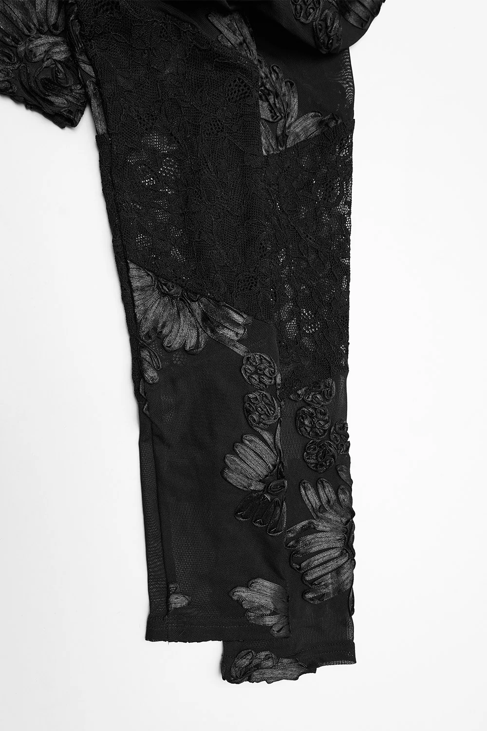 Funeral Flowers Appliqué Mesh Top - Image 9