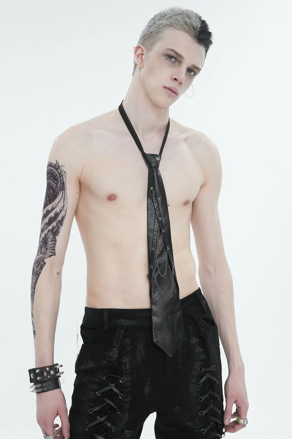 Funeral Wake Leather Necktie - Image 2