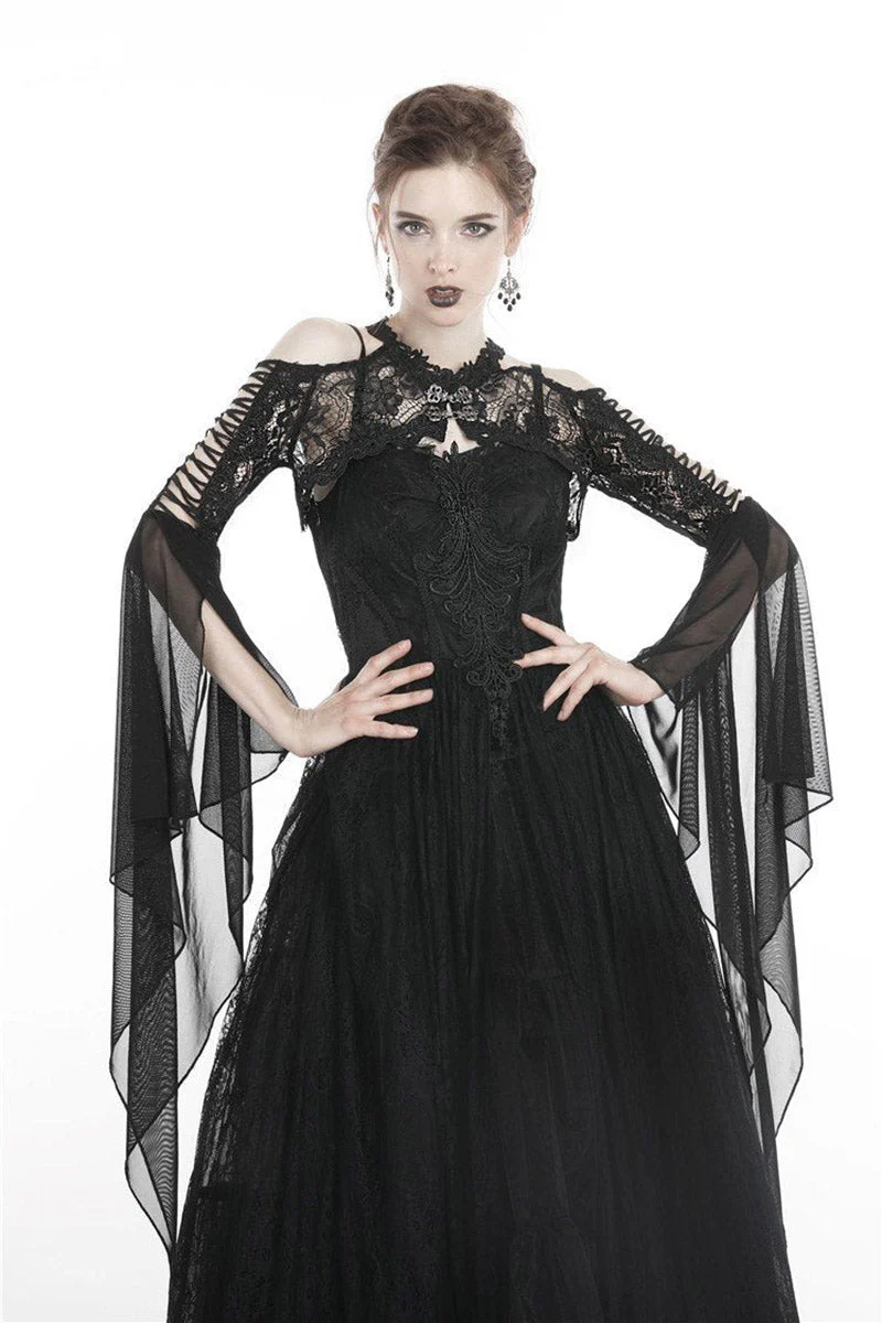 Funerary Flared Sleeve Gothic Bolero - Image 4