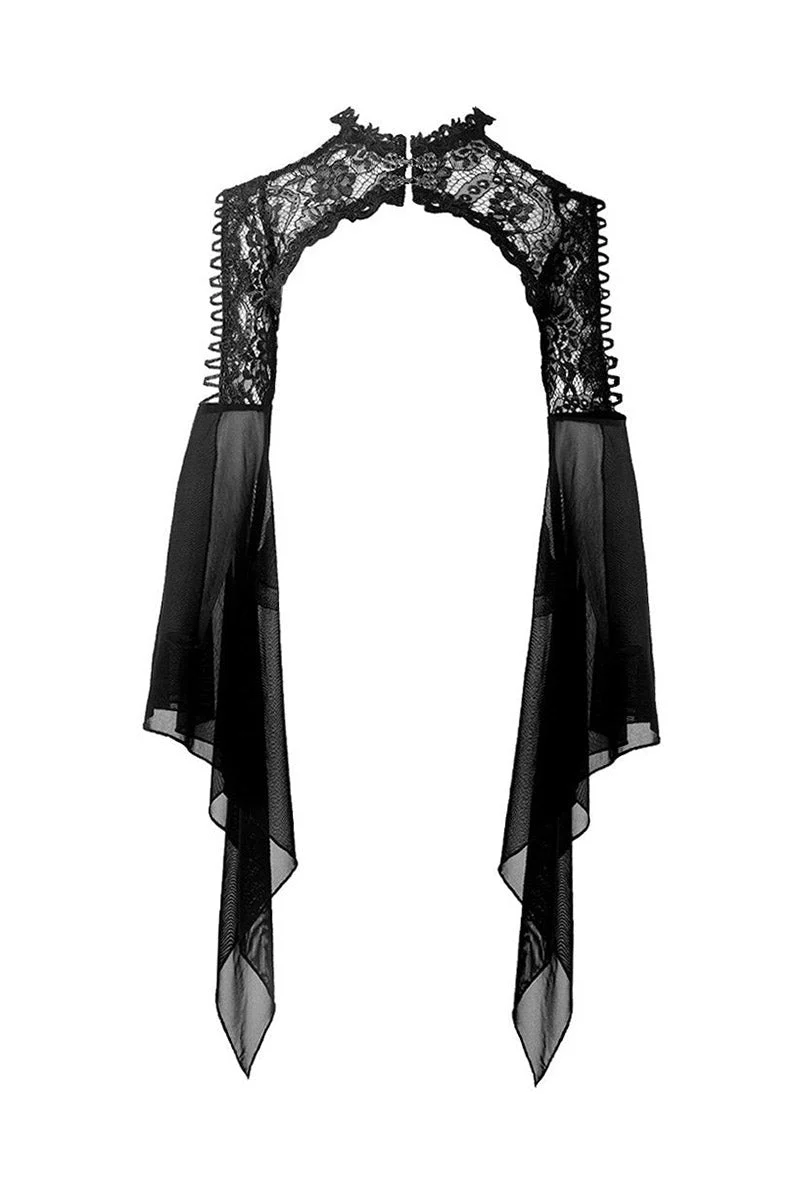 Funerary Flared Sleeve Gothic Bolero - Image 9