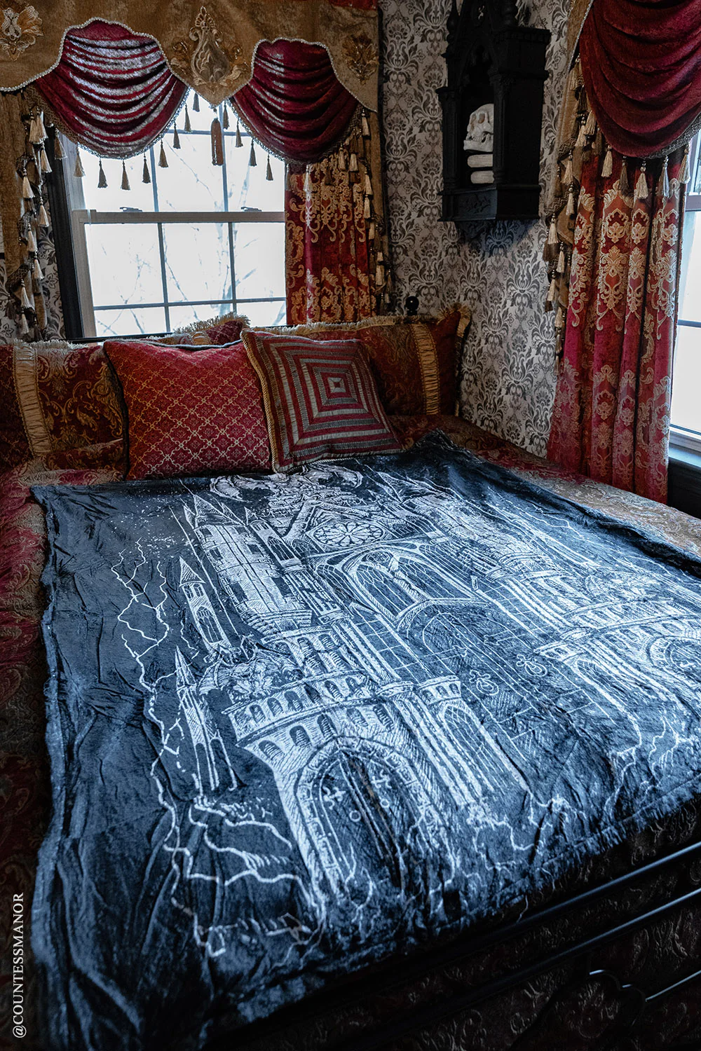 Gargoyle Cathedral Throw Blanket - Image 3