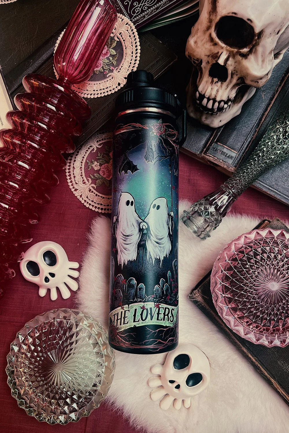 Ghost Love 24 Oz Water Bottle Tumbler - Image 4