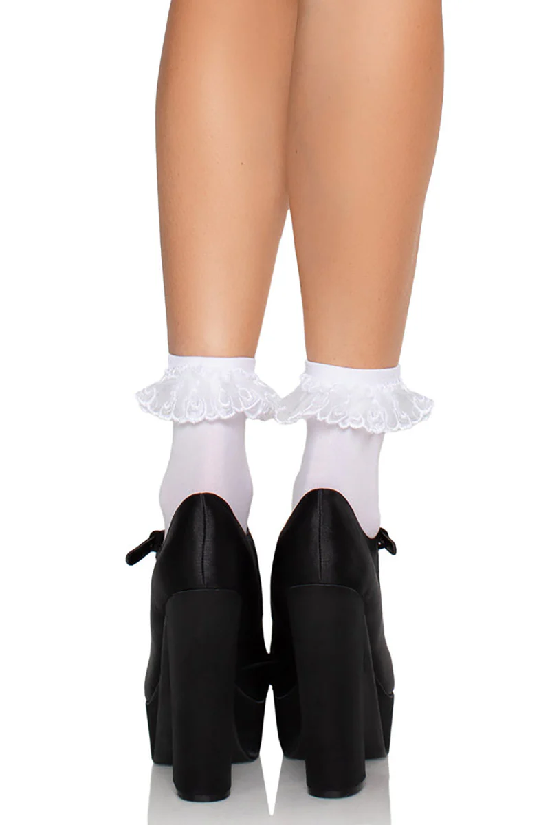 Ghost Sheets Ruffle Socks [White] - Image 4