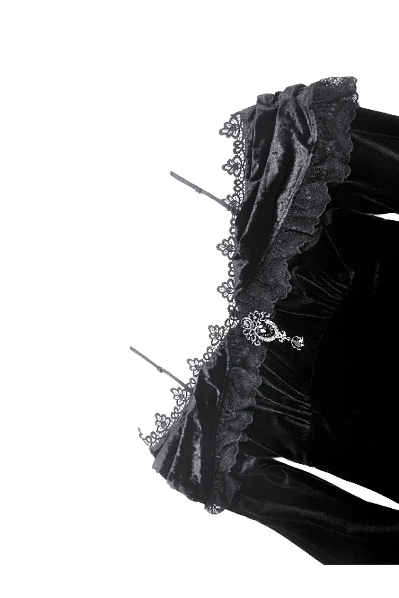 Gloomstone Leg Slit Lace-Up Dress - Image 8