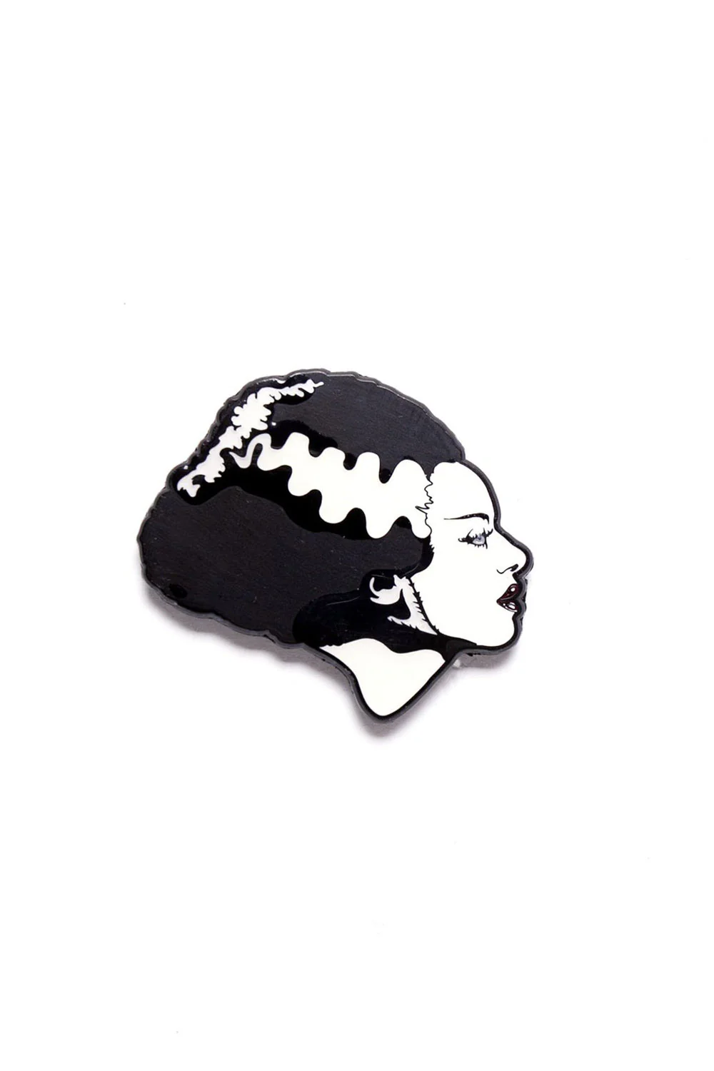 Glow in the Dark Bride of Frankenstein Enamel Pin