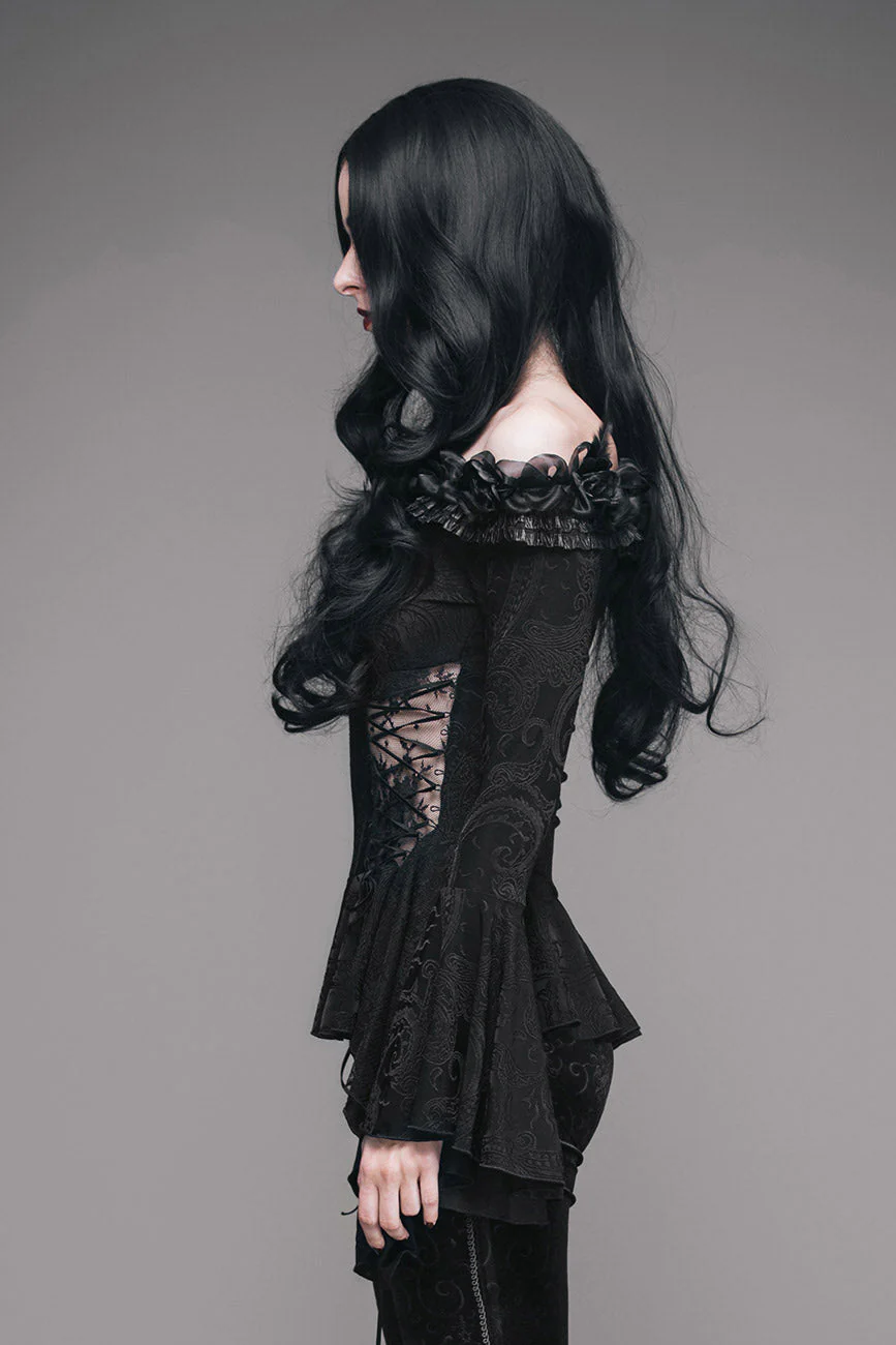 Gothic Coquette Off Shoulder Top - Image 3