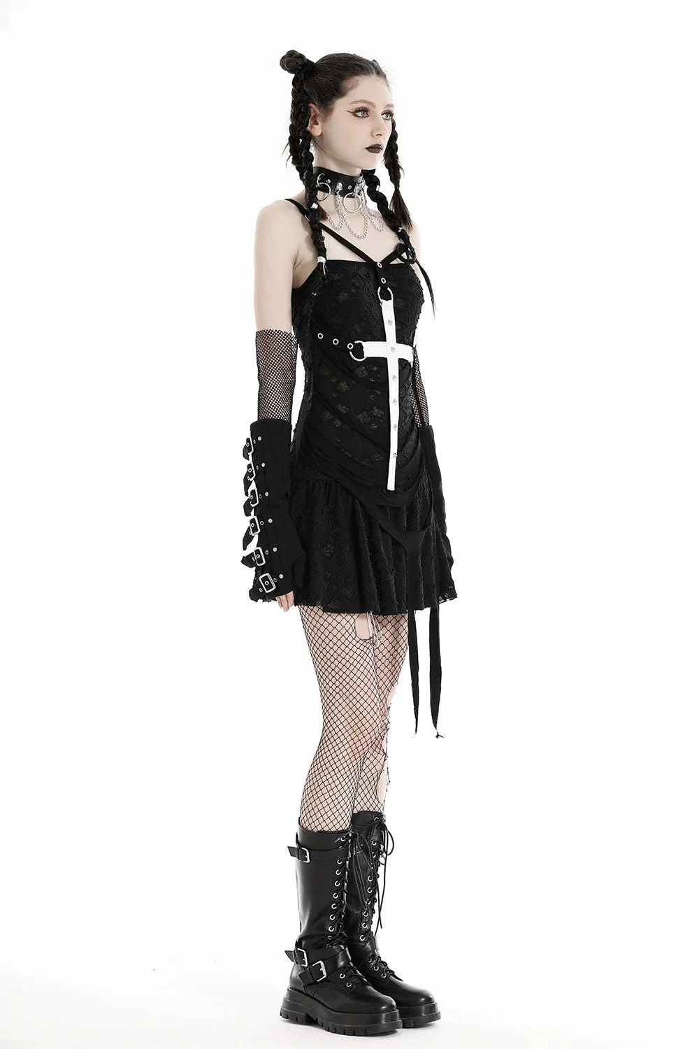 Gothic Cross Distressed Dress - Image 3