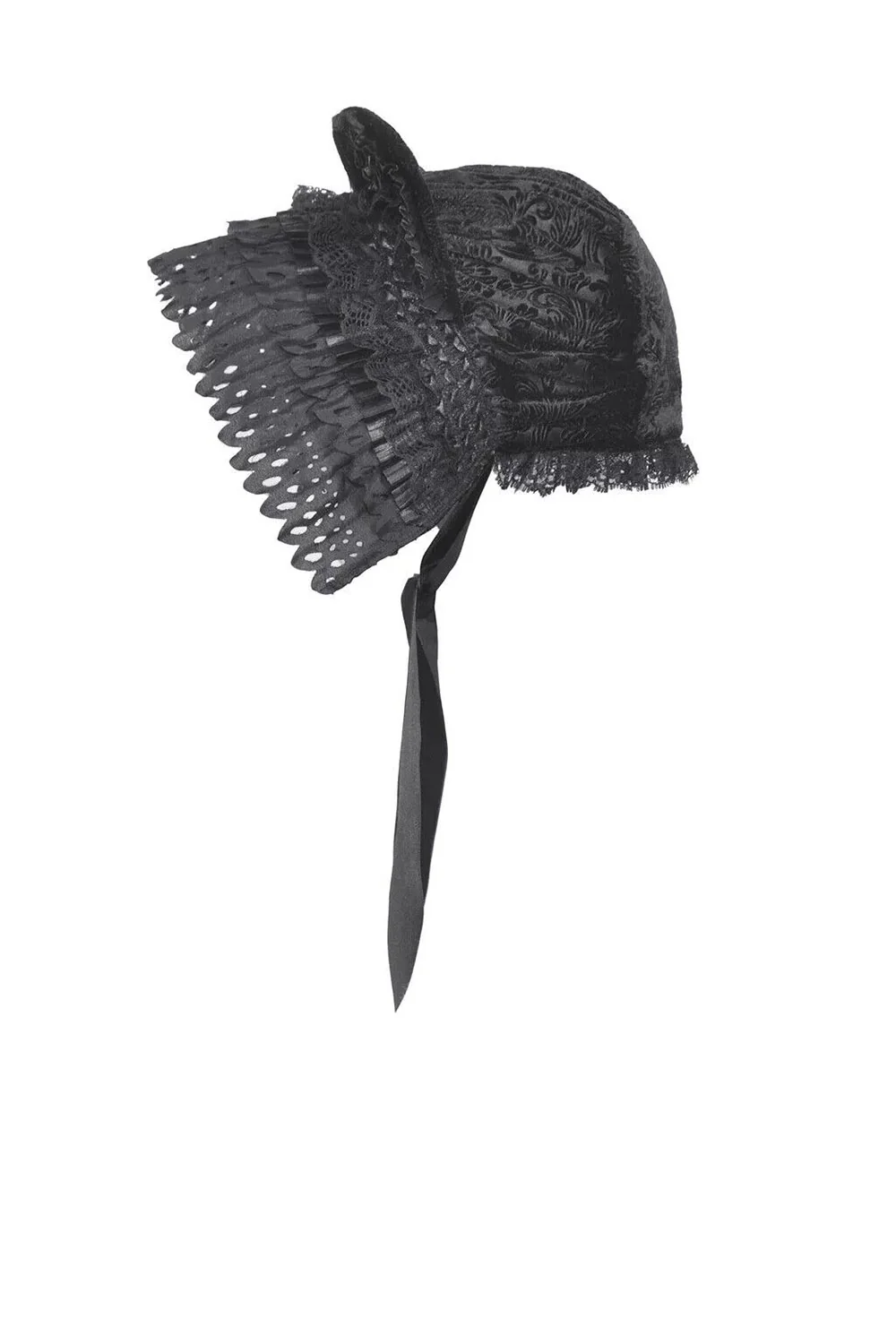 Gothic Lolita Black Cat Ear Bonnet - Image 6