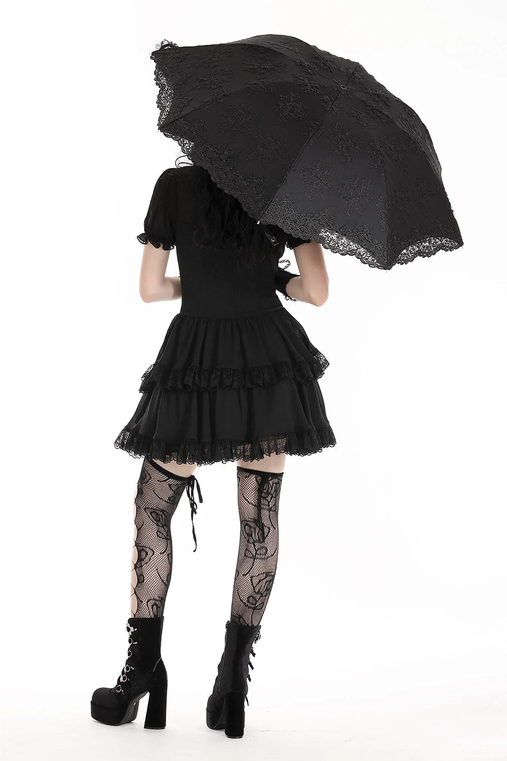 Gothic Lolita Lace Umbrella - Image 2