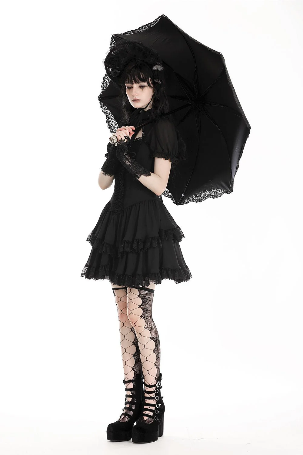 Gothic Lolita Lace Umbrella - Image 4