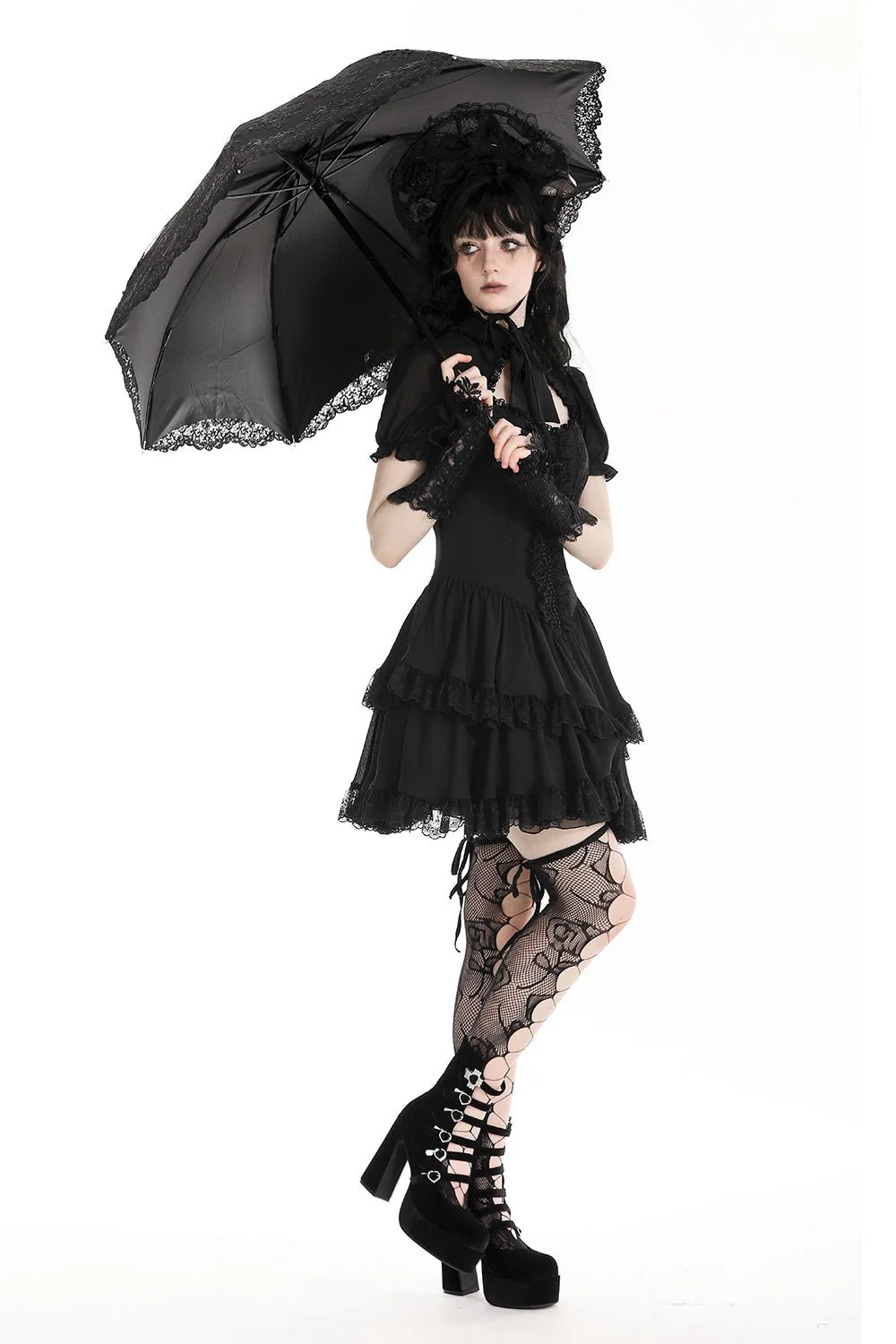 Gothic Lolita Lace Umbrella - Image 5