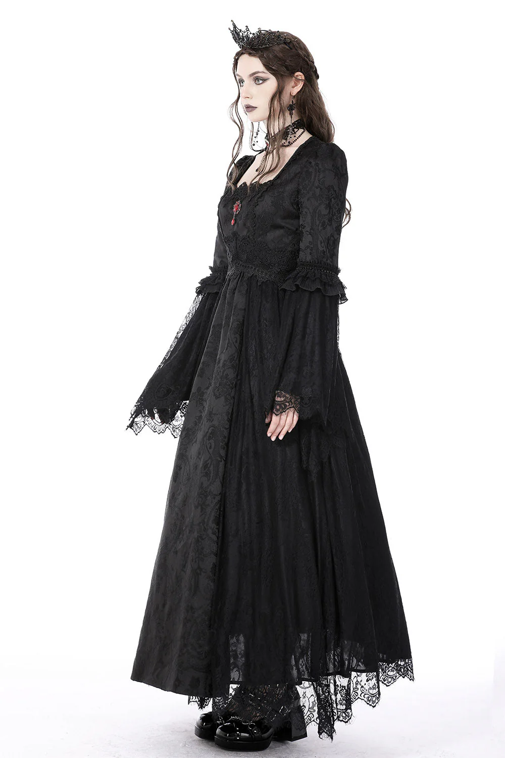 Gothic Renaissance Maxi Dress - Image 5