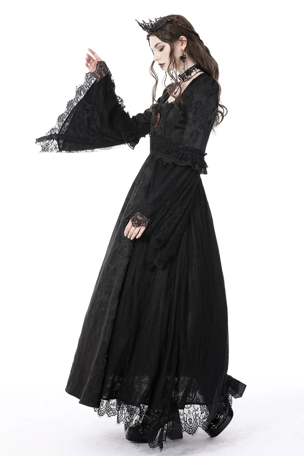 Gothic Renaissance Maxi Dress - Image 6
