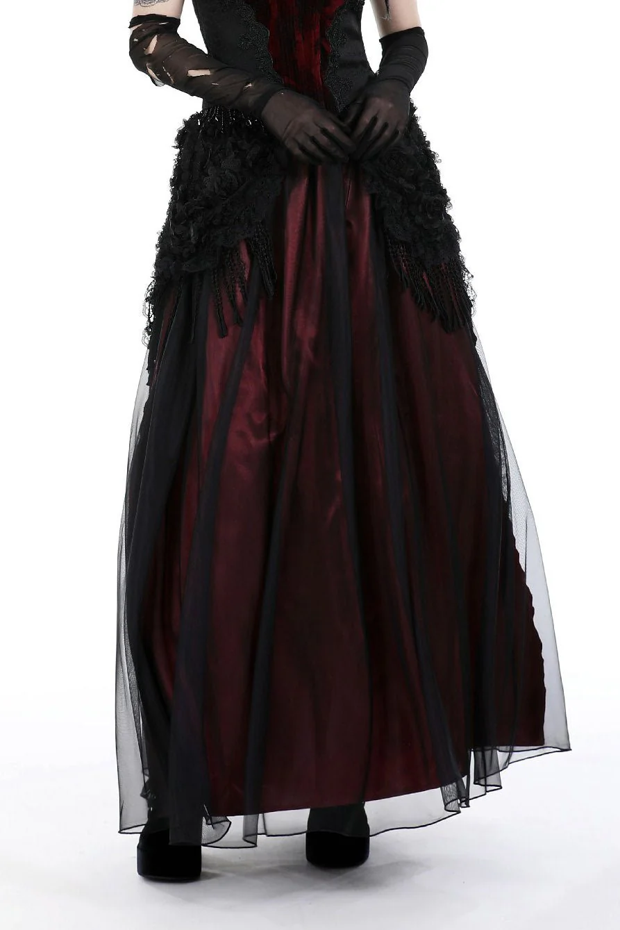 Grave Flowers Vampire Goth Skirt - Image 6