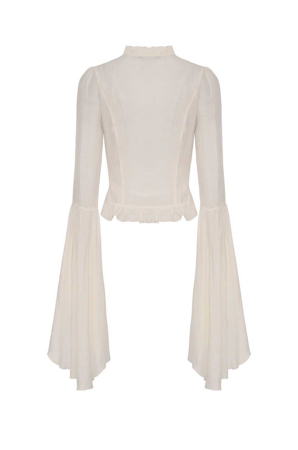 Gravekey Ruffled Flared Sleeve Top - Image 3