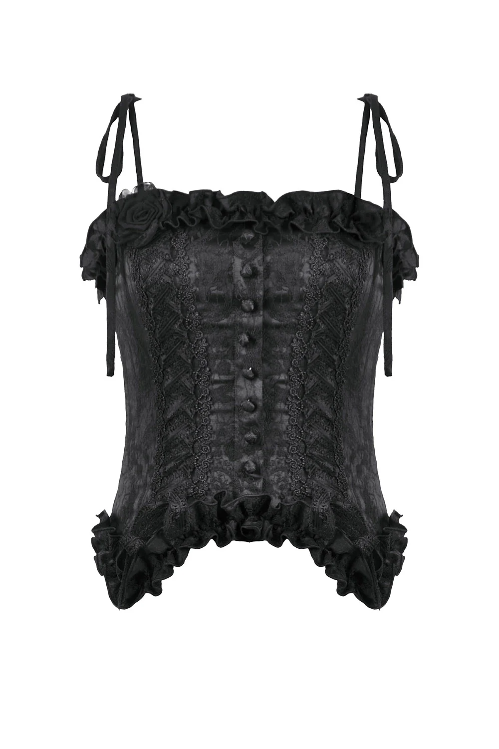 Graveyard Blossoms Ruffled Tank Top - Image 2