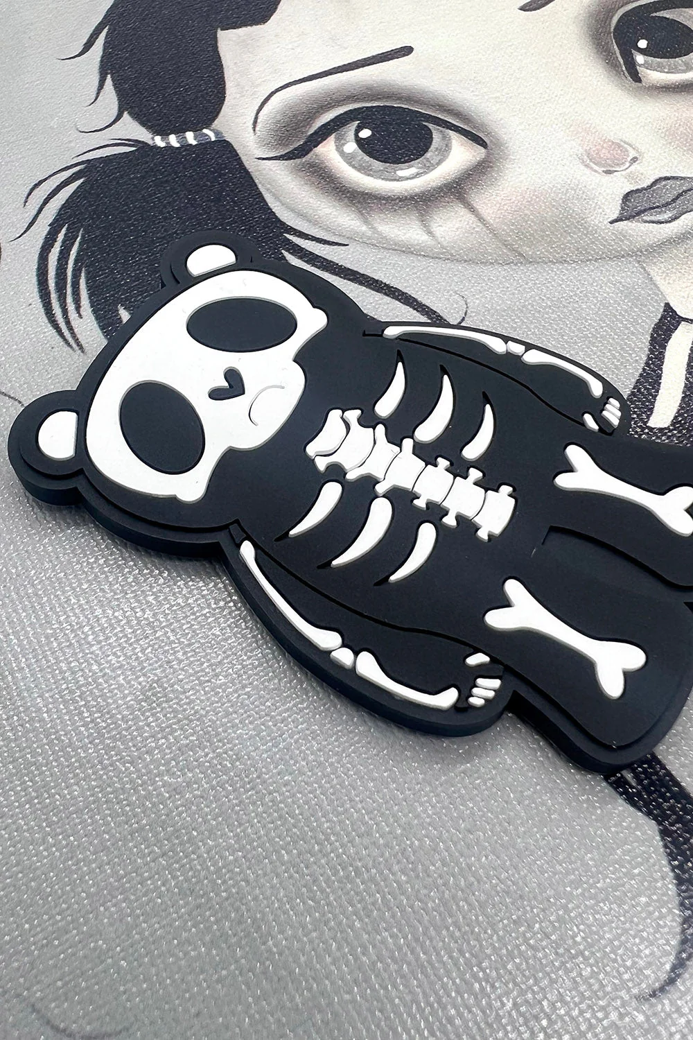 Grumpy Bones Bear Rubber Magnet - Image 4