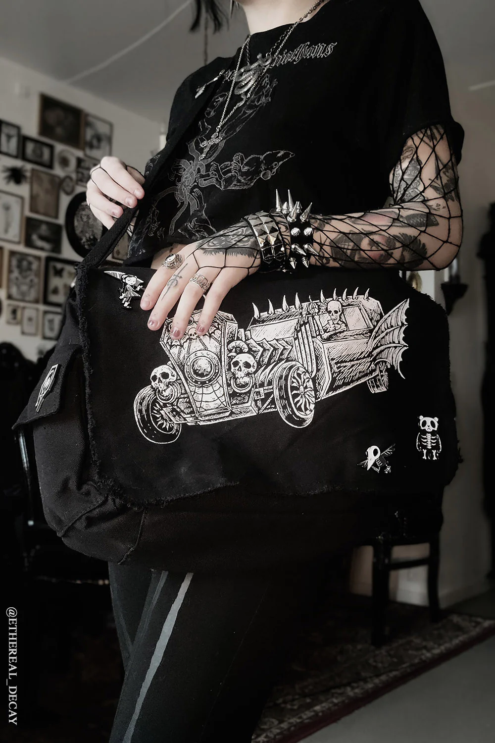 Grumpy Bones Bear Enamel Pin - Image 4