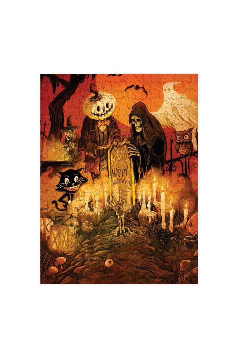 Halloween at the Cemetery Jigsaw Puzzle 500 pc - Image 2