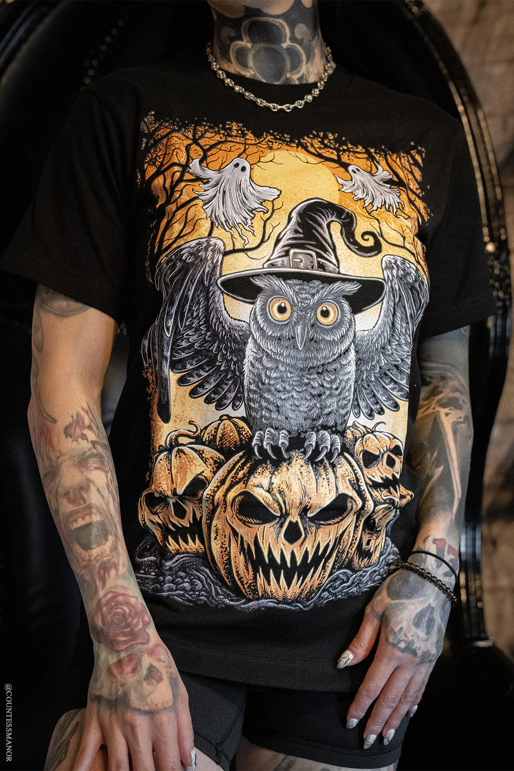 Halloween Owl T-shirt - Image 3