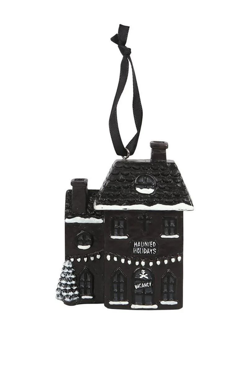 Haunted Holiday House Gothic Christmas Ornament - Image 2