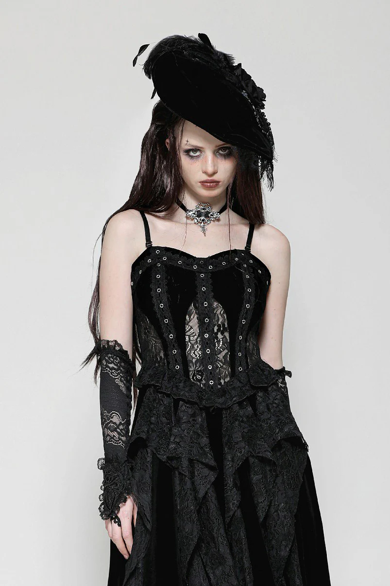 Haunted Hollow Out Lace Dress - Image 3