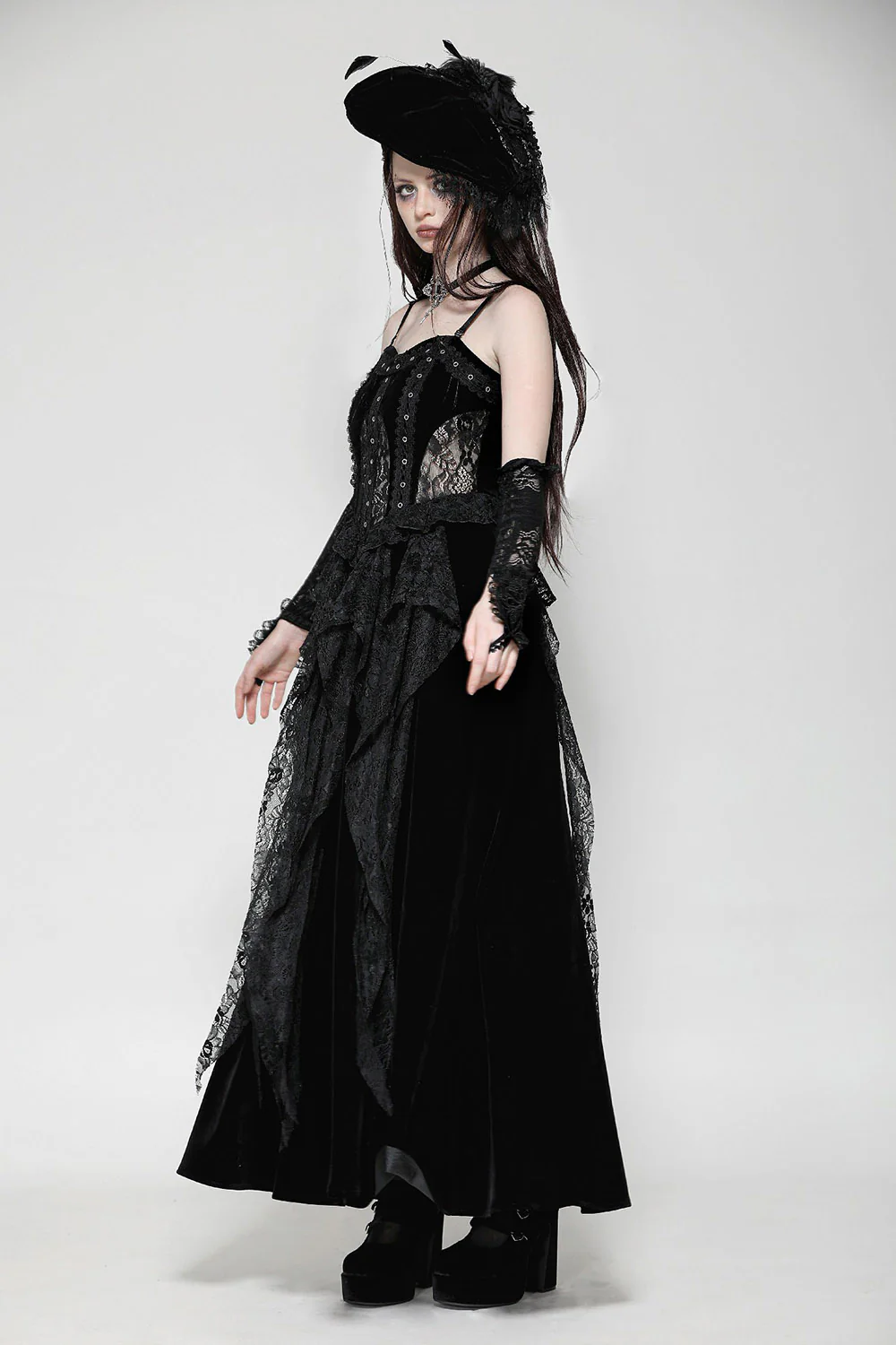 Haunted Hollow Out Lace Dress - Image 5