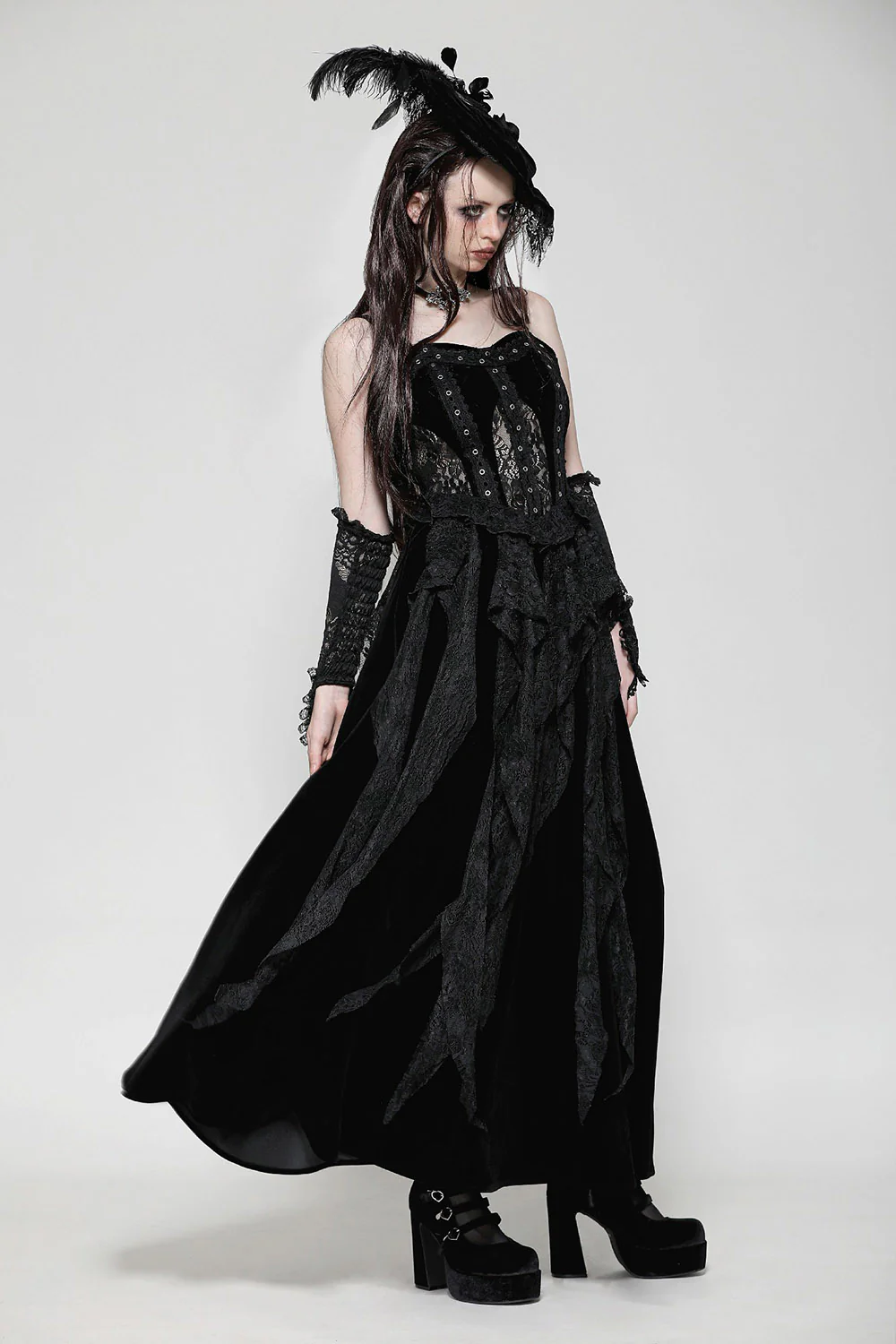 Haunted Hollow Out Lace Dress - Image 6