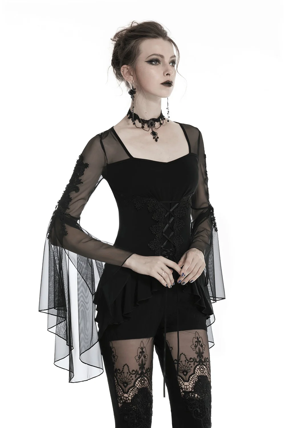 Haunted Lullaby Lace-Up Top - Image 2